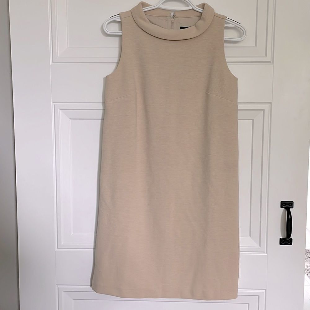 New Ann Taylor Tan Collared Sheath Dress